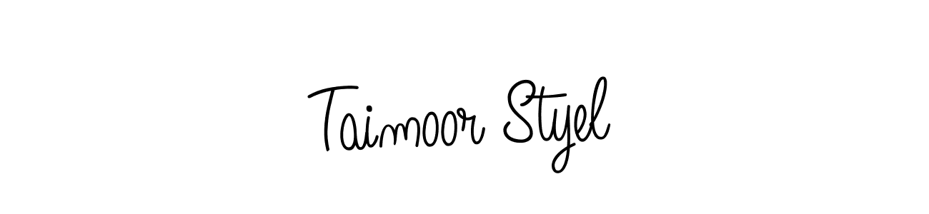 Taimoor Styel stylish signature style. Best Handwritten Sign (Angelique-Rose-font-FFP) for my name. Handwritten Signature Collection Ideas for my name Taimoor Styel. Taimoor Styel signature style 5 images and pictures png