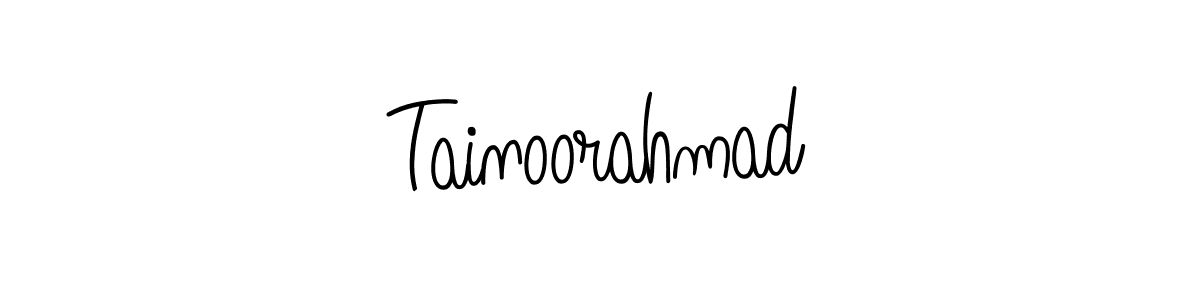 Design your own signature with our free online signature maker. With this signature software, you can create a handwritten (Angelique-Rose-font-FFP) signature for name Tainoorahmad. Tainoorahmad signature style 5 images and pictures png