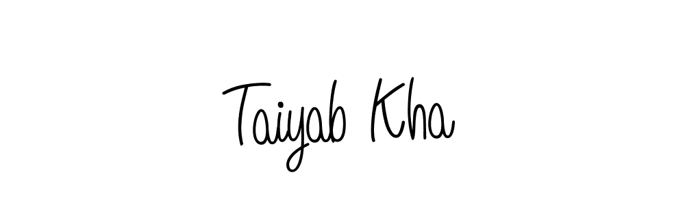 How to make Taiyab Kha name signature. Use Angelique-Rose-font-FFP style for creating short signs online. This is the latest handwritten sign. Taiyab Kha signature style 5 images and pictures png
