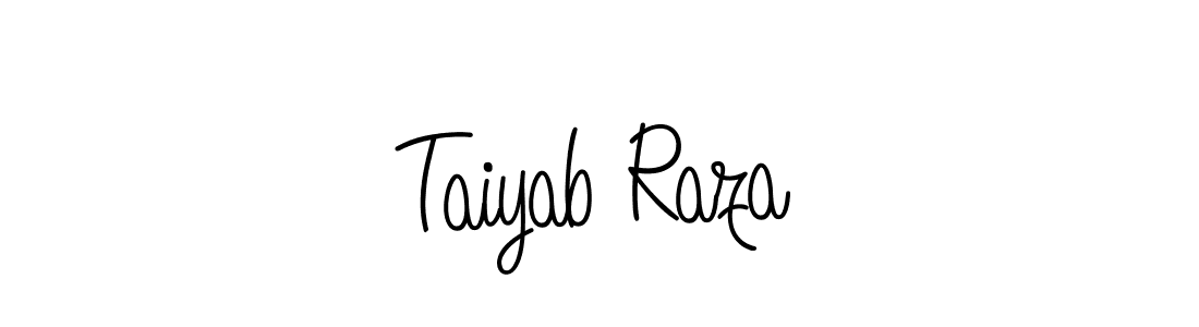 How to make Taiyab Raza name signature. Use Angelique-Rose-font-FFP style for creating short signs online. This is the latest handwritten sign. Taiyab Raza signature style 5 images and pictures png