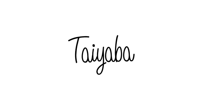 Make a beautiful signature design for name Taiyaba. With this signature (Angelique-Rose-font-FFP) style, you can create a handwritten signature for free. Taiyaba signature style 5 images and pictures png