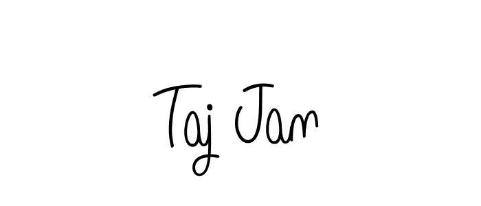 Design your own signature with our free online signature maker. With this signature software, you can create a handwritten (Angelique-Rose-font-FFP) signature for name Taj Jan. Taj Jan signature style 5 images and pictures png