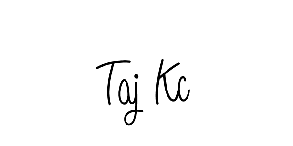 Make a beautiful signature design for name Taj Kc. With this signature (Angelique-Rose-font-FFP) style, you can create a handwritten signature for free. Taj Kc signature style 5 images and pictures png