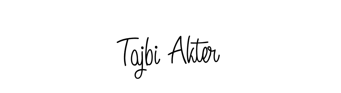 Use a signature maker to create a handwritten signature online. With this signature software, you can design (Angelique-Rose-font-FFP) your own signature for name Tajbi Akter. Tajbi Akter signature style 5 images and pictures png