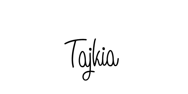 Make a beautiful signature design for name Tajkia. With this signature (Angelique-Rose-font-FFP) style, you can create a handwritten signature for free. Tajkia signature style 5 images and pictures png