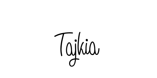 Make a beautiful signature design for name Tajkia. With this signature (Angelique-Rose-font-FFP) style, you can create a handwritten signature for free. Tajkia signature style 5 images and pictures png