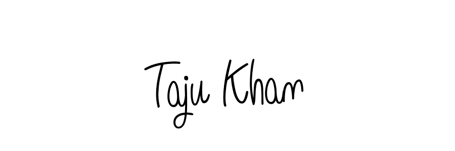 Use a signature maker to create a handwritten signature online. With this signature software, you can design (Angelique-Rose-font-FFP) your own signature for name Taju Khan. Taju Khan signature style 5 images and pictures png