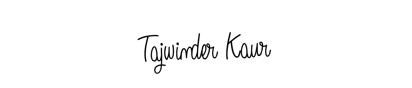 You should practise on your own different ways (Angelique-Rose-font-FFP) to write your name (Tajwinder Kaur) in signature. don't let someone else do it for you. Tajwinder Kaur signature style 5 images and pictures png