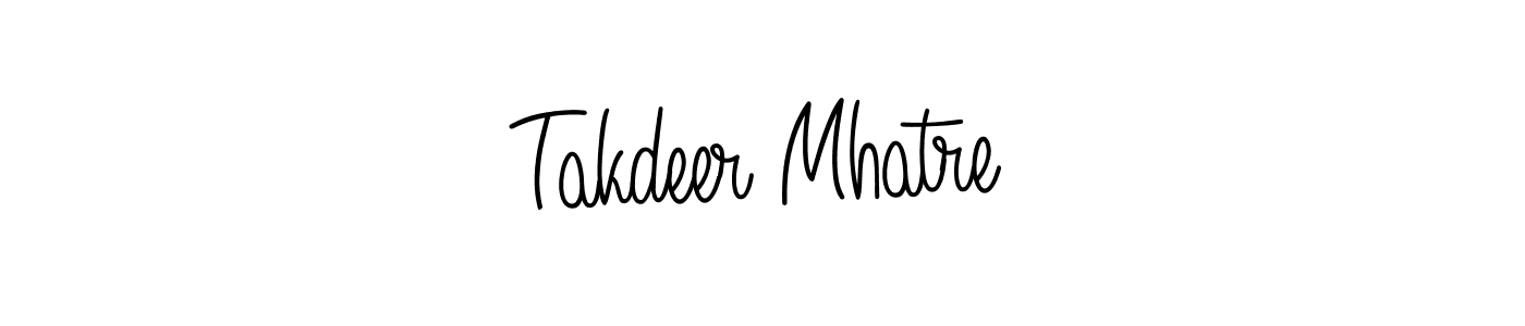 Design your own signature with our free online signature maker. With this signature software, you can create a handwritten (Angelique-Rose-font-FFP) signature for name Takdeer Mhatre. Takdeer Mhatre signature style 5 images and pictures png