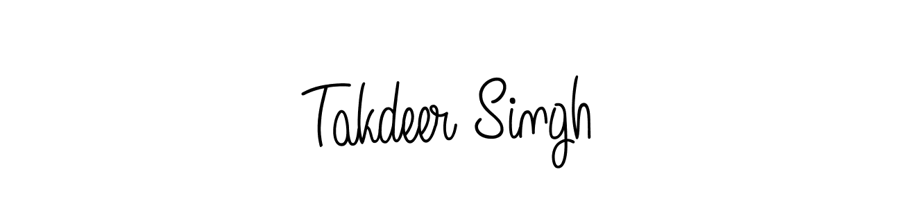 Use a signature maker to create a handwritten signature online. With this signature software, you can design (Angelique-Rose-font-FFP) your own signature for name Takdeer Singh. Takdeer Singh signature style 5 images and pictures png