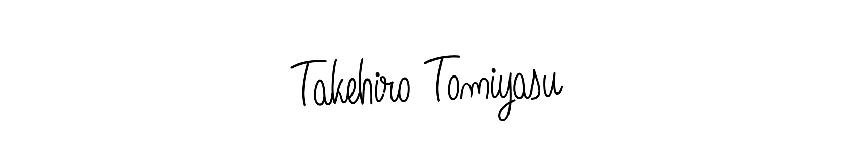 Takehiro Tomiyasu stylish signature style. Best Handwritten Sign (Angelique-Rose-font-FFP) for my name. Handwritten Signature Collection Ideas for my name Takehiro Tomiyasu. Takehiro Tomiyasu signature style 5 images and pictures png