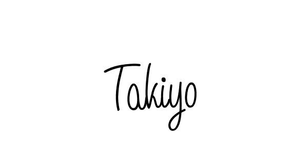 Use a signature maker to create a handwritten signature online. With this signature software, you can design (Angelique-Rose-font-FFP) your own signature for name Takiyo. Takiyo signature style 5 images and pictures png