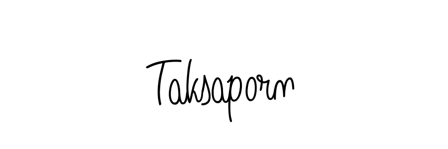 Also we have Taksaporn name is the best signature style. Create professional handwritten signature collection using Angelique-Rose-font-FFP autograph style. Taksaporn signature style 5 images and pictures png