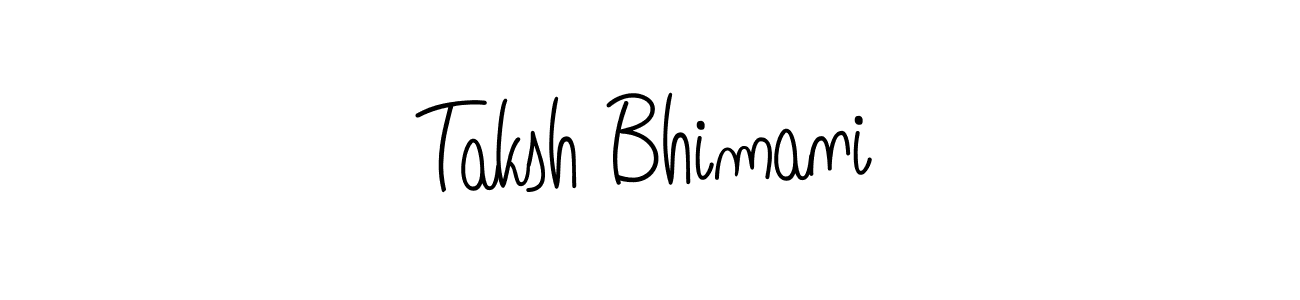 Taksh Bhimani stylish signature style. Best Handwritten Sign (Angelique-Rose-font-FFP) for my name. Handwritten Signature Collection Ideas for my name Taksh Bhimani. Taksh Bhimani signature style 5 images and pictures png