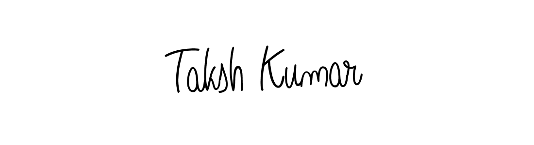 The best way (Angelique-Rose-font-FFP) to make a short signature is to pick only two or three words in your name. The name Taksh Kumar include a total of six letters. For converting this name. Taksh Kumar signature style 5 images and pictures png