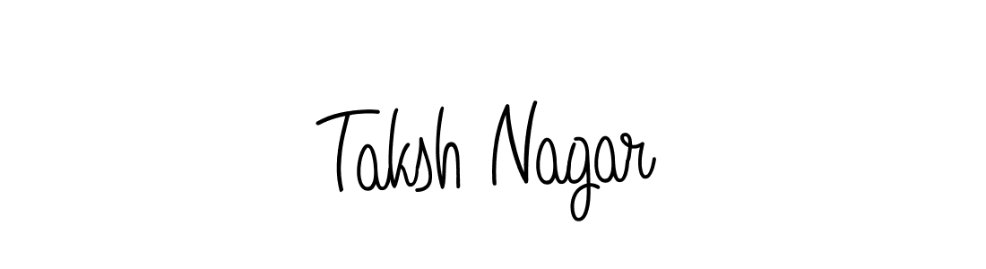 Taksh Nagar stylish signature style. Best Handwritten Sign (Angelique-Rose-font-FFP) for my name. Handwritten Signature Collection Ideas for my name Taksh Nagar. Taksh Nagar signature style 5 images and pictures png