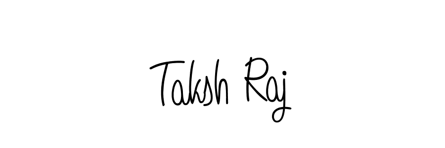 Make a beautiful signature design for name Taksh Raj. With this signature (Angelique-Rose-font-FFP) style, you can create a handwritten signature for free. Taksh Raj signature style 5 images and pictures png