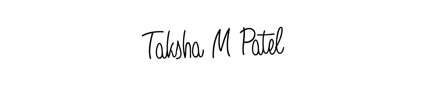 Similarly Angelique-Rose-font-FFP is the best handwritten signature design. Signature creator online .You can use it as an online autograph creator for name Taksha M Patel. Taksha M Patel signature style 5 images and pictures png