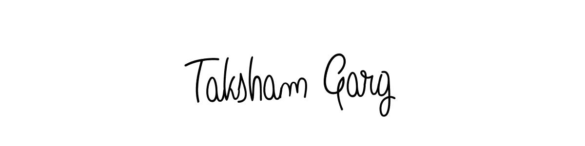 Create a beautiful signature design for name Taksham Garg. With this signature (Angelique-Rose-font-FFP) fonts, you can make a handwritten signature for free. Taksham Garg signature style 5 images and pictures png