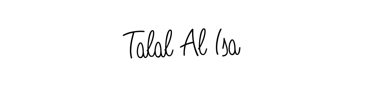 You should practise on your own different ways (Angelique-Rose-font-FFP) to write your name (Talal Al Isa) in signature. don't let someone else do it for you. Talal Al Isa signature style 5 images and pictures png