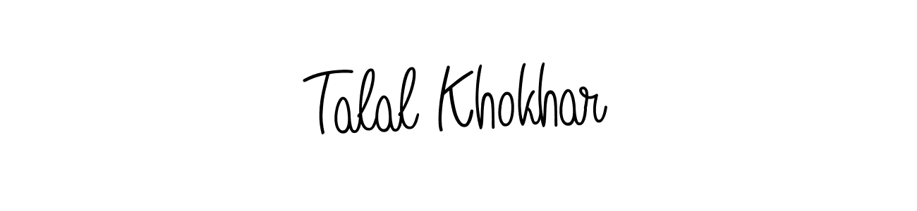 Make a beautiful signature design for name Talal Khokhar. With this signature (Angelique-Rose-font-FFP) style, you can create a handwritten signature for free. Talal Khokhar signature style 5 images and pictures png