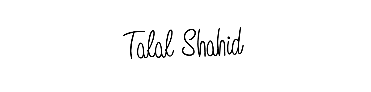 Make a beautiful signature design for name Talal Shahid. With this signature (Angelique-Rose-font-FFP) style, you can create a handwritten signature for free. Talal Shahid signature style 5 images and pictures png