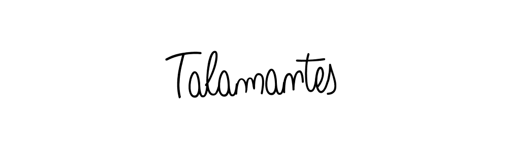 Design your own signature with our free online signature maker. With this signature software, you can create a handwritten (Angelique-Rose-font-FFP) signature for name Talamantes. Talamantes signature style 5 images and pictures png