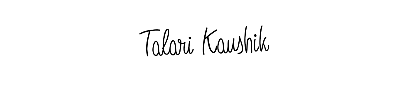 Talari Kaushik stylish signature style. Best Handwritten Sign (Angelique-Rose-font-FFP) for my name. Handwritten Signature Collection Ideas for my name Talari Kaushik. Talari Kaushik signature style 5 images and pictures png