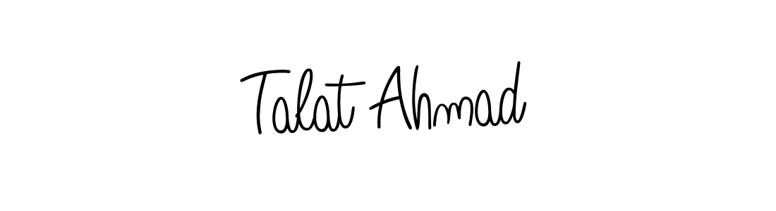 The best way (Angelique-Rose-font-FFP) to make a short signature is to pick only two or three words in your name. The name Talat Ahmad include a total of six letters. For converting this name. Talat Ahmad signature style 5 images and pictures png