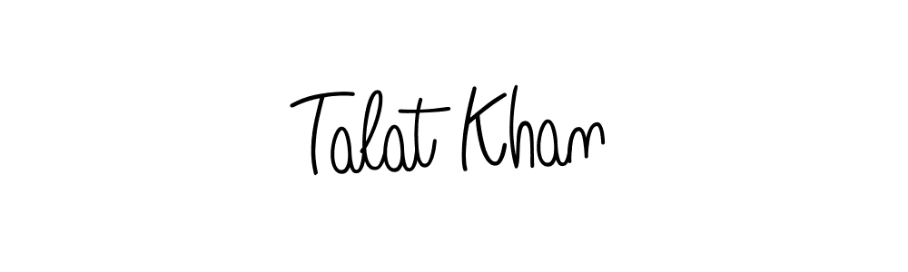 How to make Talat Khan name signature. Use Angelique-Rose-font-FFP style for creating short signs online. This is the latest handwritten sign. Talat Khan signature style 5 images and pictures png