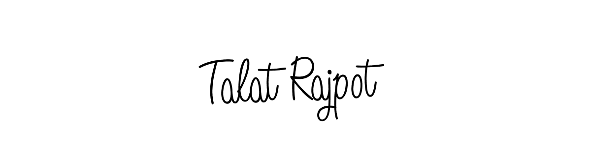 Use a signature maker to create a handwritten signature online. With this signature software, you can design (Angelique-Rose-font-FFP) your own signature for name Talat Rajpot. Talat Rajpot signature style 5 images and pictures png