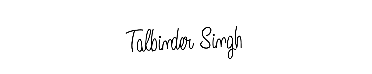 Make a beautiful signature design for name Talbinder Singh. With this signature (Angelique-Rose-font-FFP) style, you can create a handwritten signature for free. Talbinder Singh signature style 5 images and pictures png