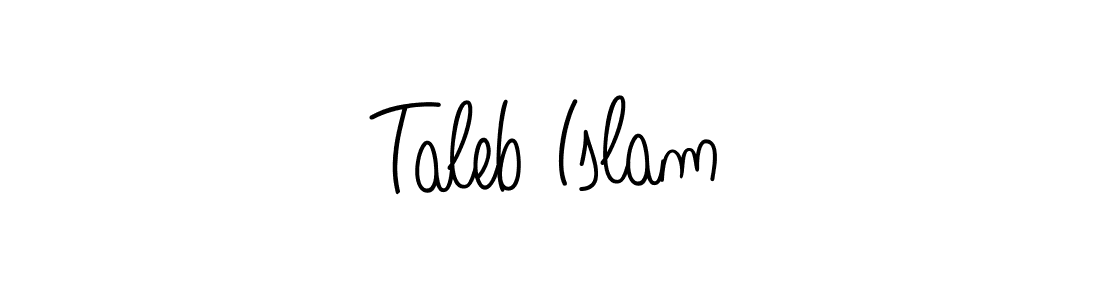 Make a beautiful signature design for name Taleb Islam. With this signature (Angelique-Rose-font-FFP) style, you can create a handwritten signature for free. Taleb Islam signature style 5 images and pictures png