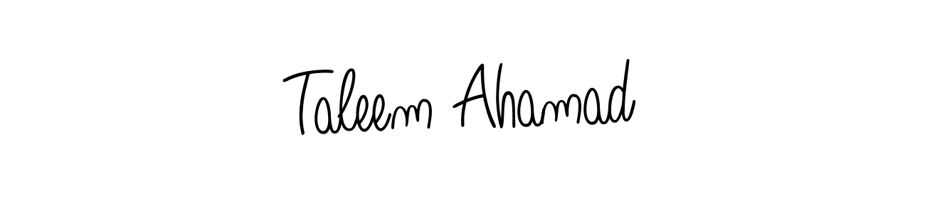 How to Draw Taleem Ahamad signature style? Angelique-Rose-font-FFP is a latest design signature styles for name Taleem Ahamad. Taleem Ahamad signature style 5 images and pictures png