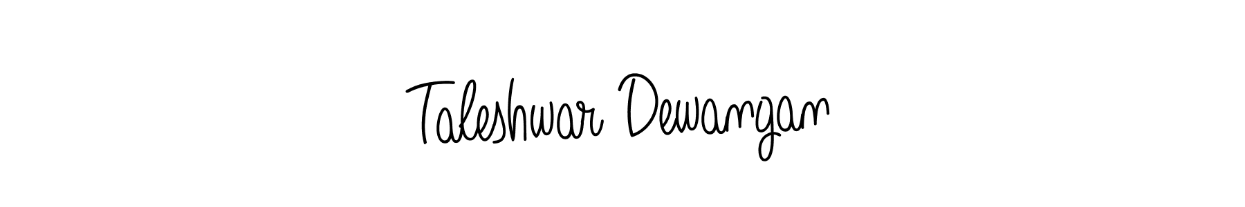 You should practise on your own different ways (Angelique-Rose-font-FFP) to write your name (Taleshwar Dewangan) in signature. don't let someone else do it for you. Taleshwar Dewangan signature style 5 images and pictures png