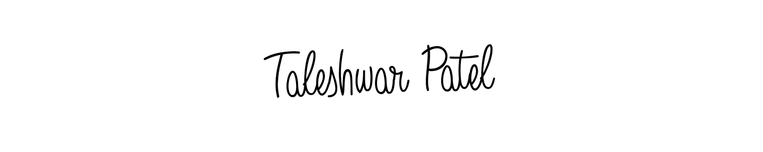 How to make Taleshwar Patel name signature. Use Angelique-Rose-font-FFP style for creating short signs online. This is the latest handwritten sign. Taleshwar Patel signature style 5 images and pictures png