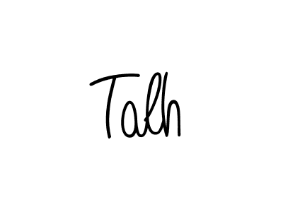 How to make Talh name signature. Use Angelique-Rose-font-FFP style for creating short signs online. This is the latest handwritten sign. Talh signature style 5 images and pictures png