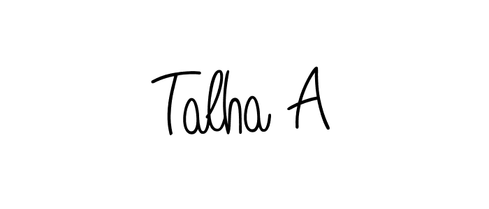 How to Draw Talha A signature style? Angelique-Rose-font-FFP is a latest design signature styles for name Talha A. Talha A signature style 5 images and pictures png