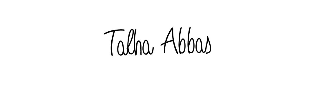 The best way (Angelique-Rose-font-FFP) to make a short signature is to pick only two or three words in your name. The name Talha Abbas include a total of six letters. For converting this name. Talha Abbas signature style 5 images and pictures png
