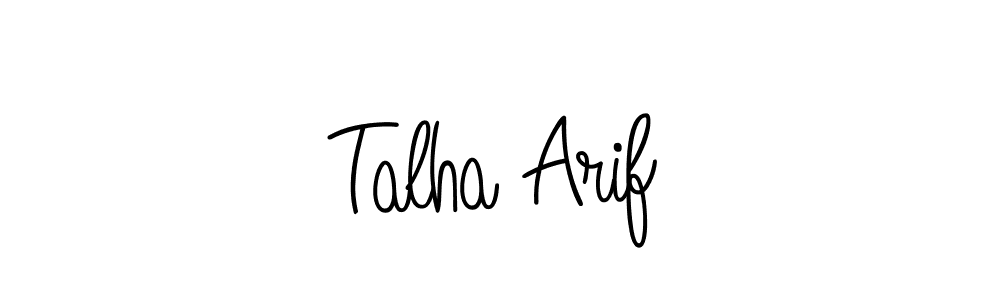 Design your own signature with our free online signature maker. With this signature software, you can create a handwritten (Angelique-Rose-font-FFP) signature for name Talha Arif. Talha Arif signature style 5 images and pictures png