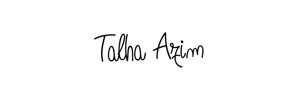 Design your own signature with our free online signature maker. With this signature software, you can create a handwritten (Angelique-Rose-font-FFP) signature for name Talha Azim. Talha Azim signature style 5 images and pictures png