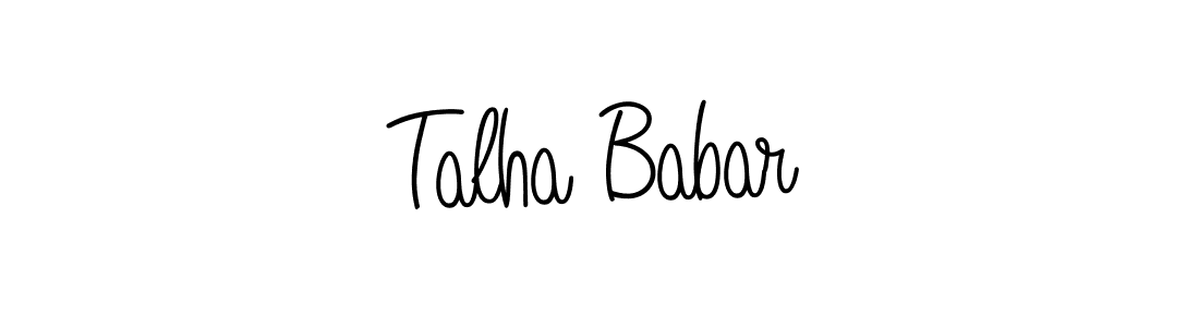 Make a beautiful signature design for name Talha Babar. With this signature (Angelique-Rose-font-FFP) style, you can create a handwritten signature for free. Talha Babar signature style 5 images and pictures png