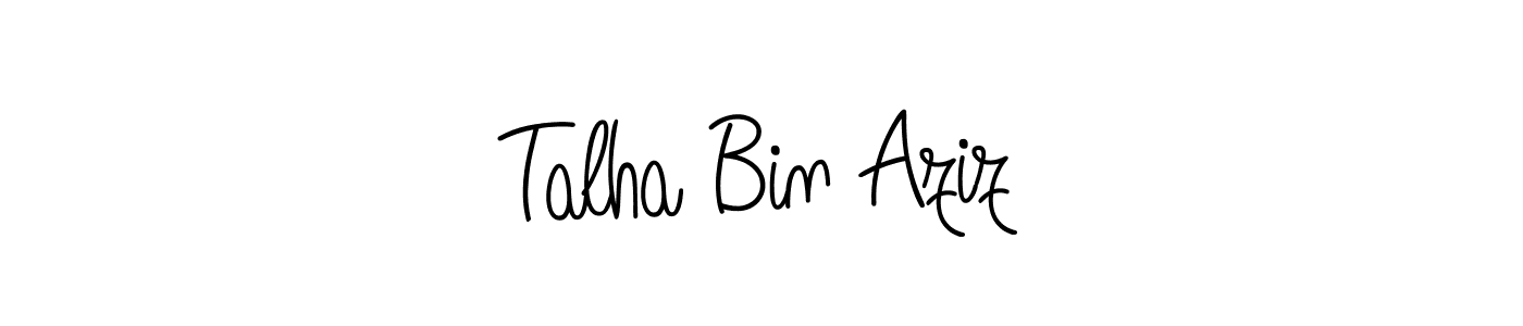 Also we have Talha Bin Aziz name is the best signature style. Create professional handwritten signature collection using Angelique-Rose-font-FFP autograph style. Talha Bin Aziz signature style 5 images and pictures png