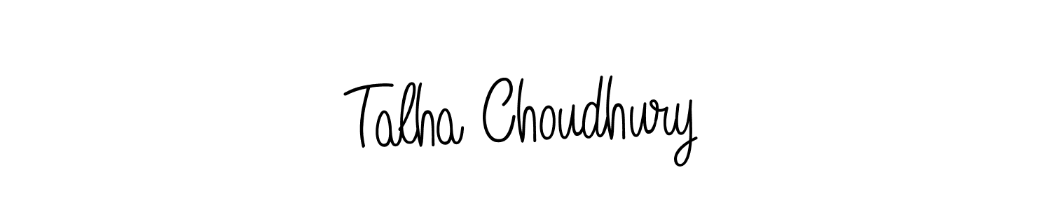 How to make Talha Choudhury name signature. Use Angelique-Rose-font-FFP style for creating short signs online. This is the latest handwritten sign. Talha Choudhury signature style 5 images and pictures png