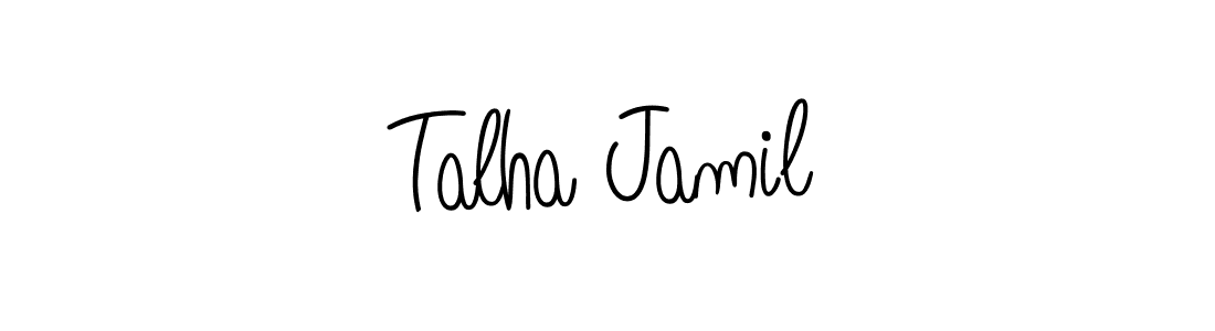 Talha Jamil stylish signature style. Best Handwritten Sign (Angelique-Rose-font-FFP) for my name. Handwritten Signature Collection Ideas for my name Talha Jamil. Talha Jamil signature style 5 images and pictures png