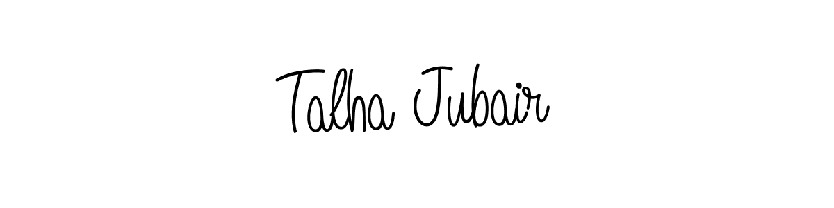 You should practise on your own different ways (Angelique-Rose-font-FFP) to write your name (Talha Jubair) in signature. don't let someone else do it for you. Talha Jubair signature style 5 images and pictures png