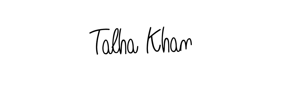 The best way (Angelique-Rose-font-FFP) to make a short signature is to pick only two or three words in your name. The name Talha Khan include a total of six letters. For converting this name. Talha Khan signature style 5 images and pictures png