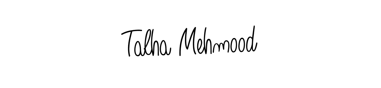 The best way (Angelique-Rose-font-FFP) to make a short signature is to pick only two or three words in your name. The name Talha Mehmood include a total of six letters. For converting this name. Talha Mehmood signature style 5 images and pictures png