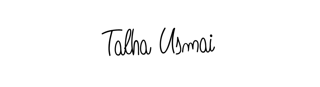 The best way (Angelique-Rose-font-FFP) to make a short signature is to pick only two or three words in your name. The name Talha Usmai include a total of six letters. For converting this name. Talha Usmai signature style 5 images and pictures png