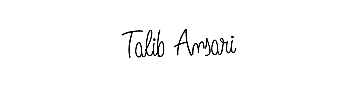 Design your own signature with our free online signature maker. With this signature software, you can create a handwritten (Angelique-Rose-font-FFP) signature for name Talib Ansari. Talib Ansari signature style 5 images and pictures png